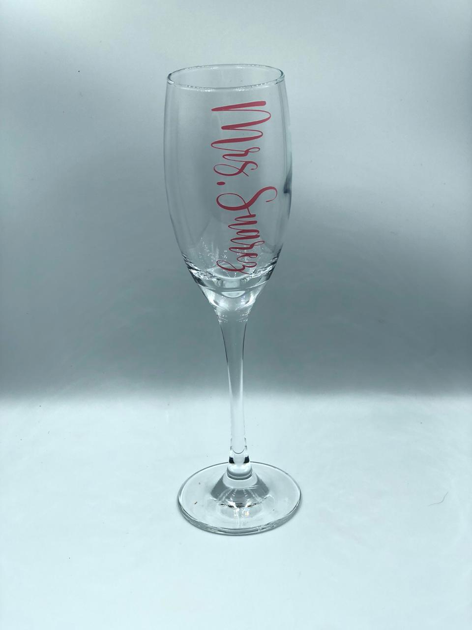 Copa de champán personalizada